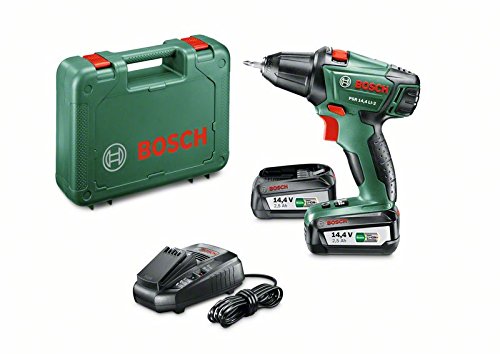 Bosch PSR 14,4 LI-2 Akkuschrauber für 110€ - inkl. Ladegerät, 2x Akku 2,5 Ah, Doppelschrauberbit und Koffer