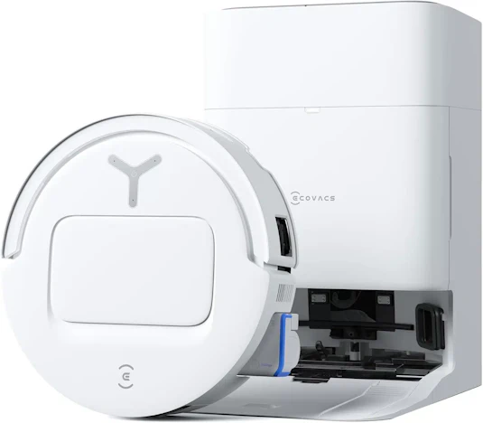ECOVACS DEEBOT T80 OMNI in Weiß mit OZMO-Walze und Heißwasser-Station