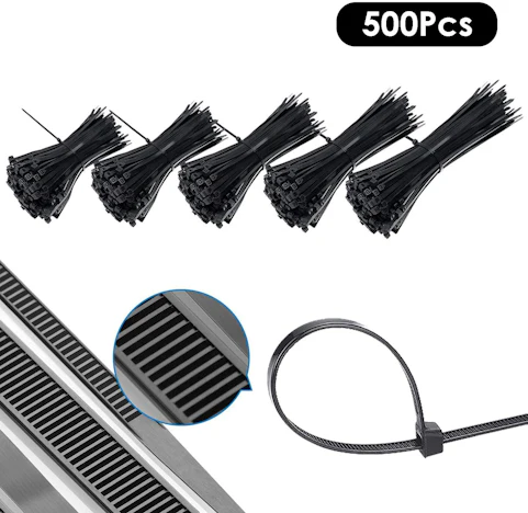UV-Beständig Hitzebeständige Kabelbinder-Set, 500Stck 300/350x4.8mm,300/200x3.6mm,150x2.5mm Industriequalität Kabelbinder