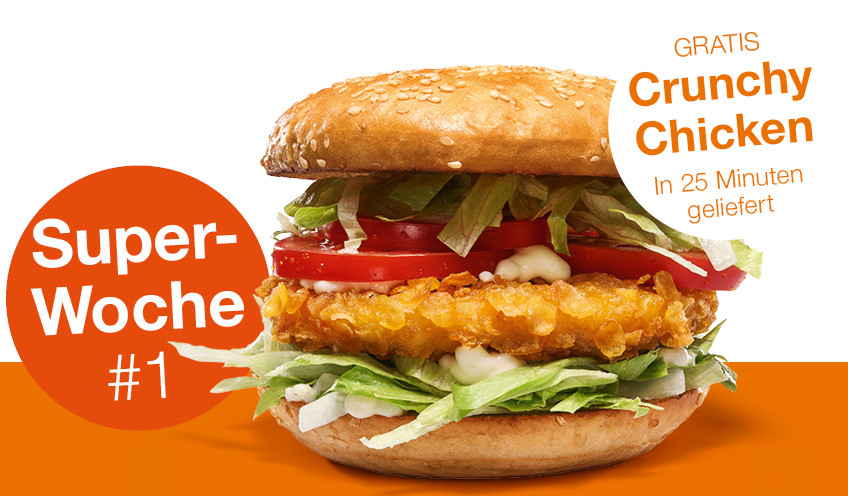 Dieses Angebot endet heute ⌛ Gratis Crunchy Chicken Burger bei Burgerme - ab 20€ MBW