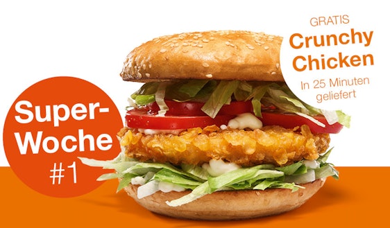 Dieses Angebot endet heute ⌛ Gratis Crunchy Chicken Burger bei Burgerme - ab 20€ MBW
