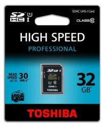Toshiba 32GB SDHC - Class 10 UHS I für 18€