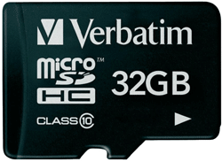 Verbatim 32GB microSD-Karte (Class 10) für 25€