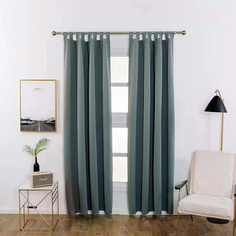EUGAD 2er Set schwere Verdunkelungsvorhang Gardinen, 135x245 cm