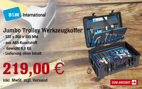 B&W Jumbo Trolley Werkzeugkoffer für 219,00€