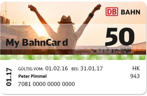 My BahnCard 50 für alle unter 27 Jahren für 69€