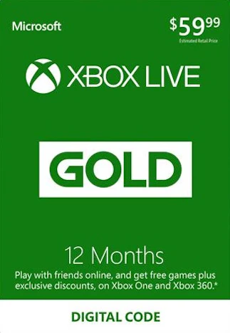 12 Monate Xbox Live Gold für € 35.71