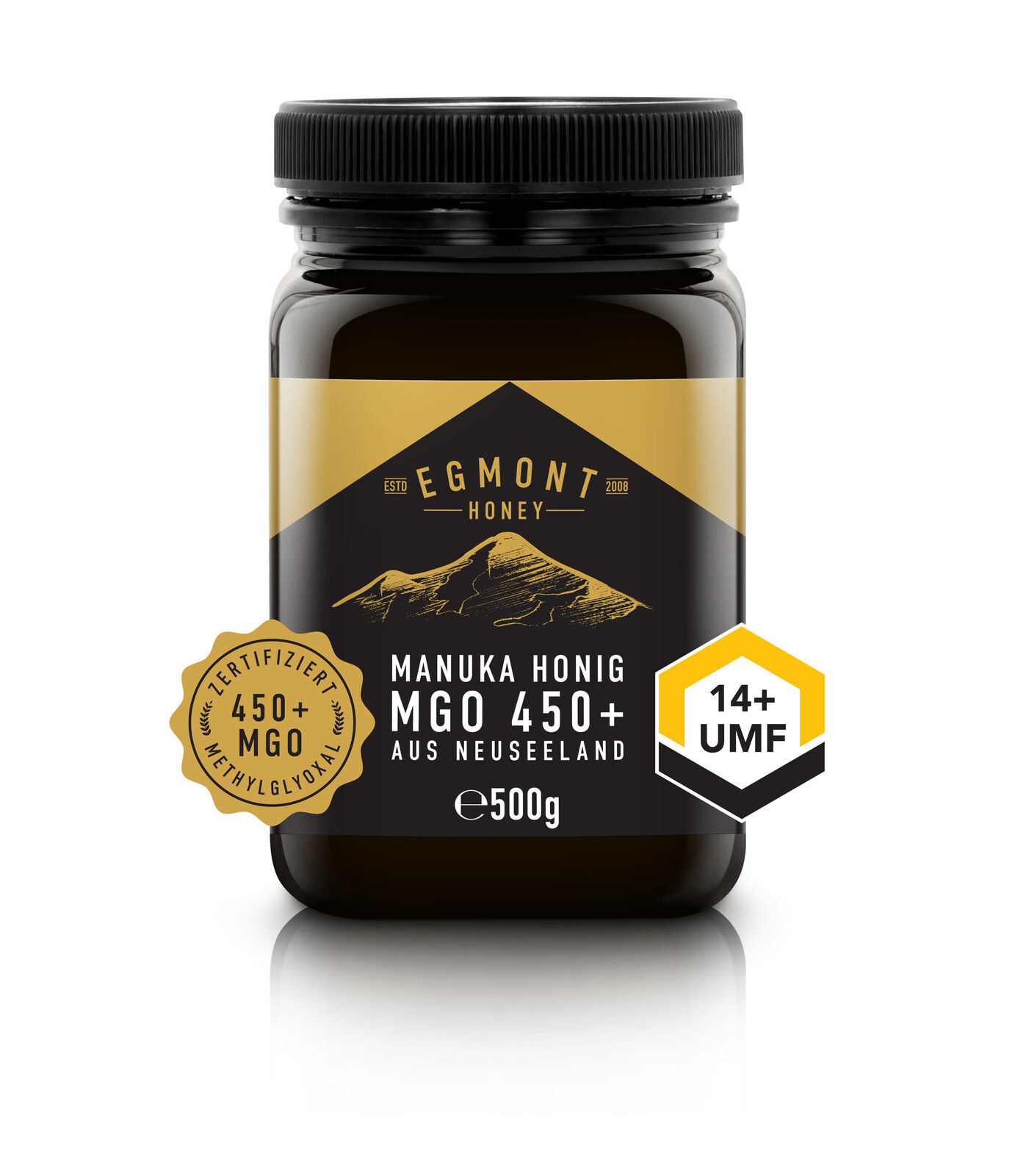 Manuka Honig MGO 450+ UMF 14+ 500g Original aus Neuseeland Egmont Honey