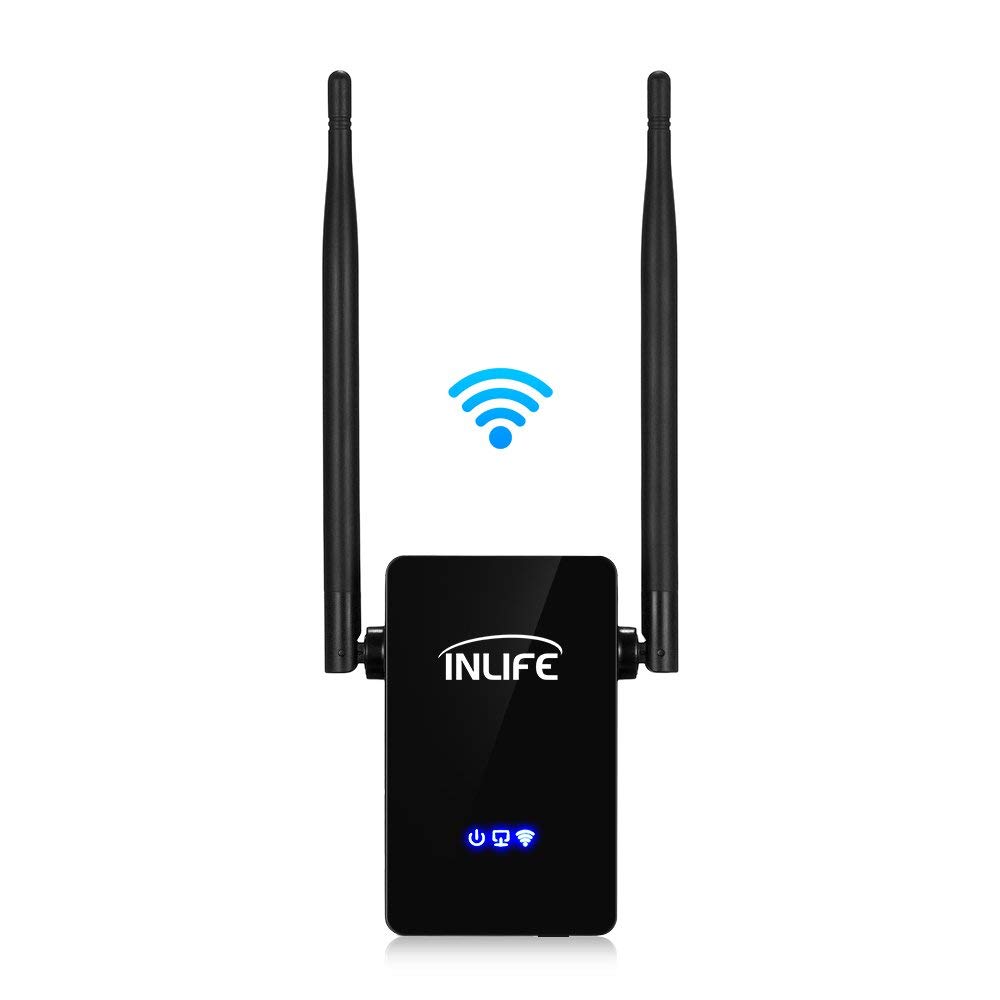 INLIFE WLAN Verstärker Repeater mit Dual-Band Technologie und 3 in 1 Funktion, Router/Repeater / Access Point Modus