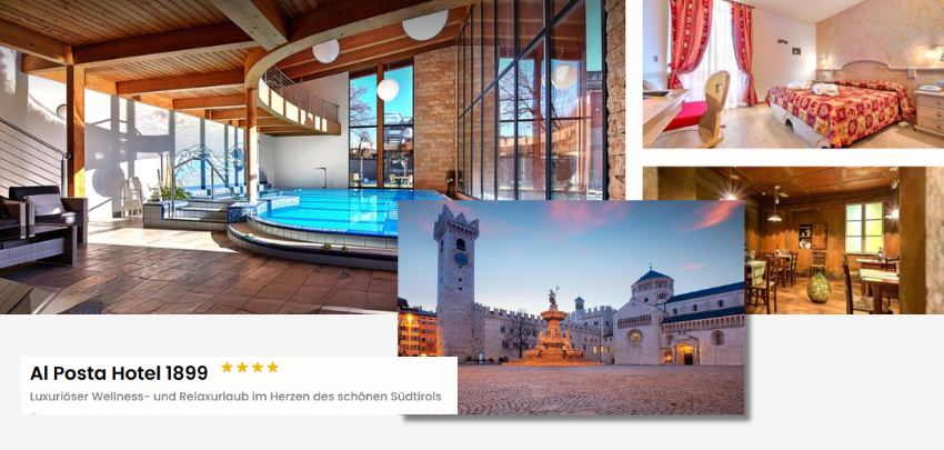 Al Posta Hotel 1899 für 119€ pro Person - mit Halbpension, gratis SPA-Zugang (mit Meerwasserpool)