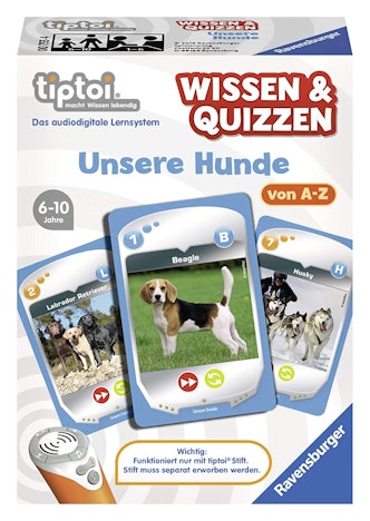 Ravensburger tiptoi Wissen & Quizzen: Unsere Hunde von A - Z für 3,99 EUR