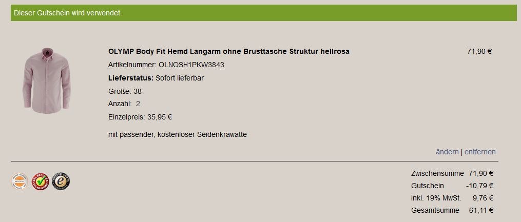 warenkorb hemden meister