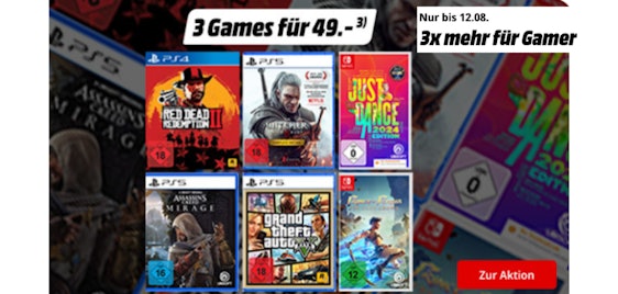 Letzte Chance! ⏳ Media Markt & Saturn: Multibuy Games-Aktion 3 für 49€ - für PS5, PS4, Nintendo Switch, Xbox & PC 🕹️🎮