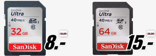 Tiefpreisspätschicht bei Media Markt - u.a. Sandisk SSDs und Speicherkarten