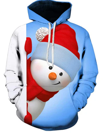 60% Rabatt auf Herren 3D gedruckte Weihnachten Kapuzenpullover Langarm