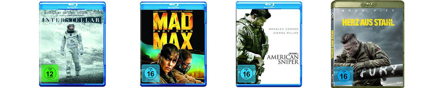 4 Blu-rays für 30€ bei Amazon – fast 600 Filme zur Auswahl