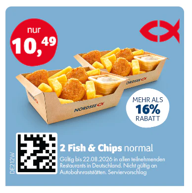 Nordsee Gutscheine Fish and Chips