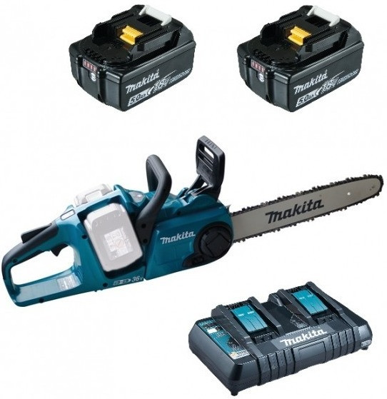 Makita DUC353 für 281€ - Akku-Kettensäge, 35 cm Schwertlänge, 2 x18 V Lithium-Ion Akku und Ladegerät