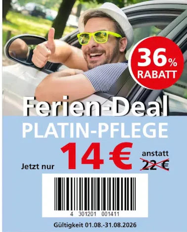 Platin Pflege Autowäsche für nur 14€ statt 22€