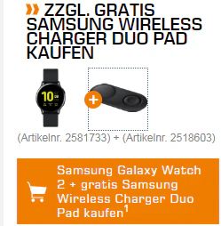 SAMSUNG Galaxy Watch Active2 + Samsung Wireless Charger Duo Pad