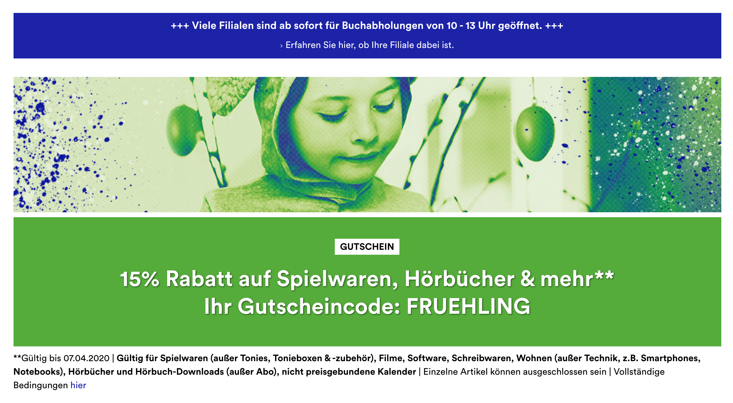 15% Gutschein bei Thalia!