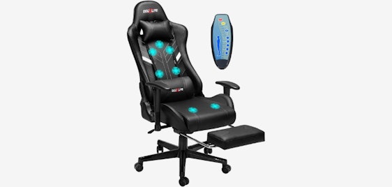 Douxlife Gaming Stuhl für 108€ - ergonomisches Design, mit Massagefunktion & Fußstütze