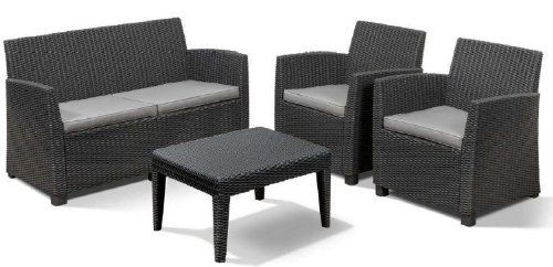 Allibert Lounge Set "Corona" (2 Sessel, 1 Sofa, 1 Tisch) in Rattanoptik für 219,95€ inkl. Versand