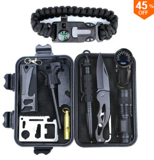 Outdoor Sports SOS Emergency Survival Tools Kit For Tactical Hunting Tool With Self-Help Box