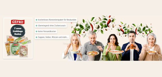 Gratis probieren! 🥣 GEFRO Probierpaket ohne Zucker kostenlos