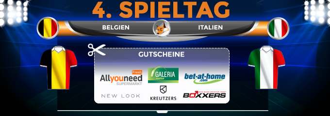Das große Schnäppchenfuchs Fußball-EM Tippspiel 2016: Belgien - Italien