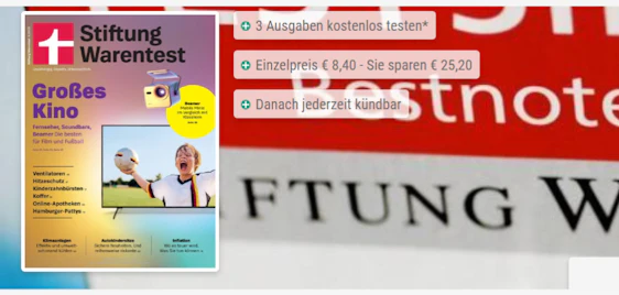 Stiftung Warentest geschenkt! 📖 3 Ausgaben frei Haus