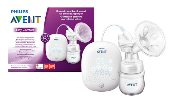 Philips Avent SCF301/02 Elektrische Kompakt-Milchpumpe, inkl. Naturnah-Flasche