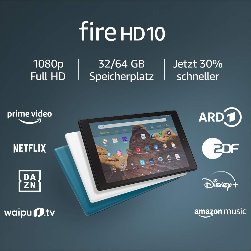 Amazon Fire HD 10-Tablet für 54€ - 32GB, zertifiziert und generalüberholt (mit Werbung)