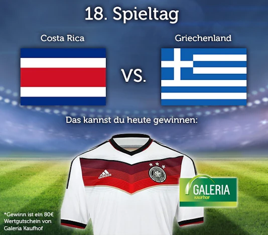 Das große Schnäppchenfuchs Fußball-WM 2014 Tippspiel: Costa Rica - Griechenland *UPDATE*