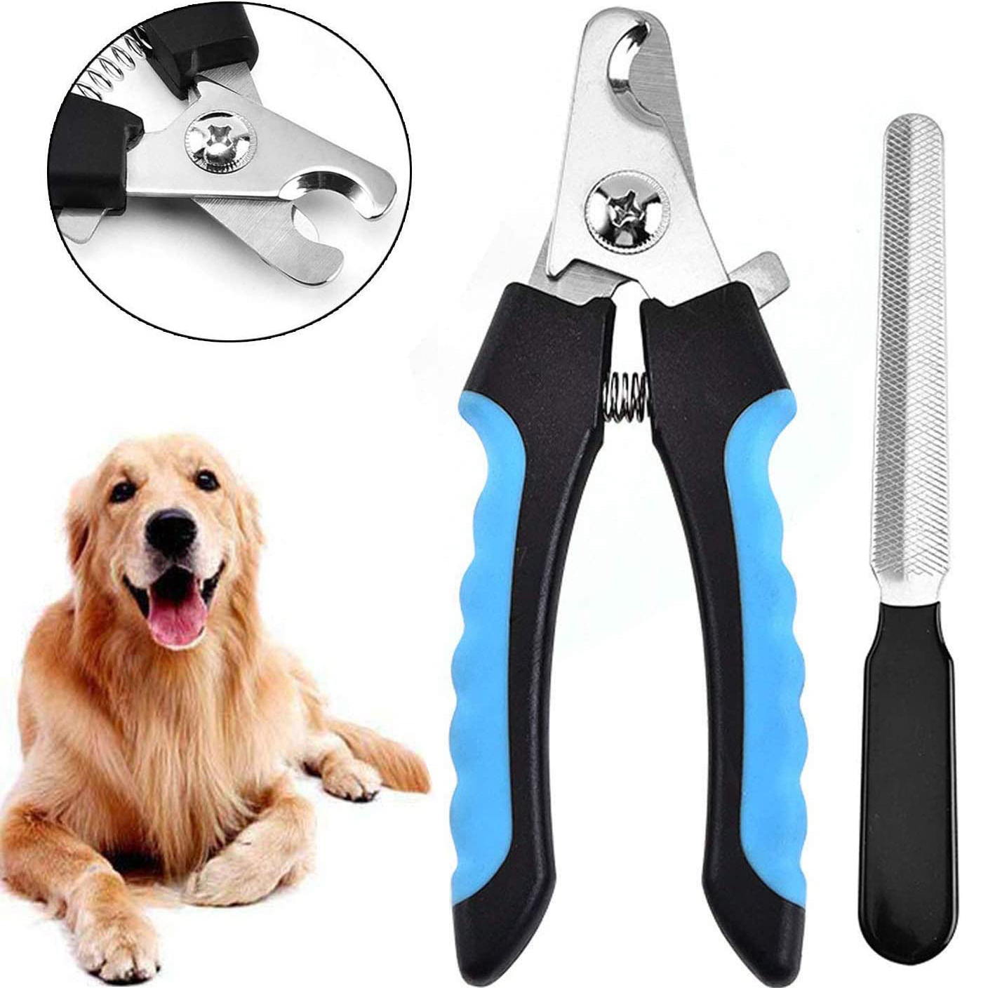 Krallenschere für Hunde, Katzen und Kleintiere Blau