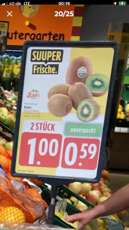 gratis Kiwi 🥝 beim Kauf von 5 Zespri Kiwis bei Edeka App Challenge