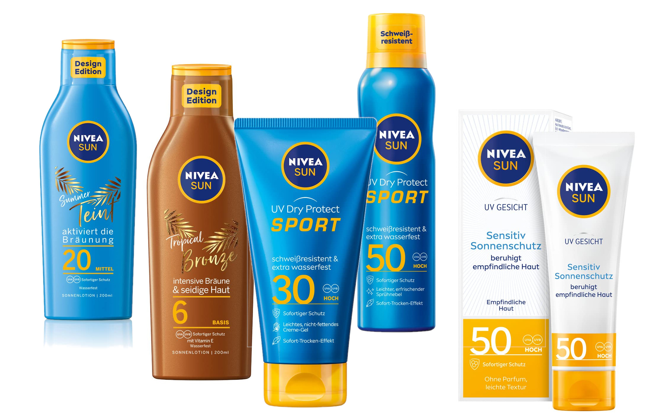Amazon Prime Day Angebote auf Nivea Sonnenschutz - z.Bsp. Nivea Sun UV Gesicht Sensitiv Sonnencreme LSF 50+ für 9,26€