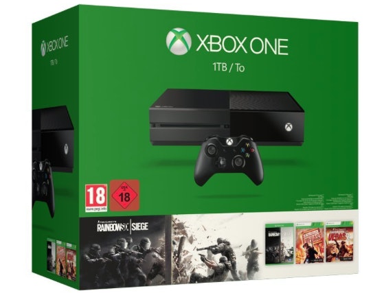 Xbox One 1TB Bundle mit 3 Games – inkl. Rainbow Six Siege + Vegas + Vegas 2 für 300€