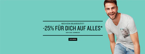 25% Rabatt auf alles bei Tom Tailor - auch auf reduzierte Sale-Artikel