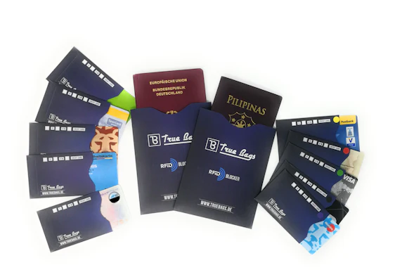 80% von Truebags auf RFID/NFC Datenschutzhüllen für Kreditkarte und Reisepass