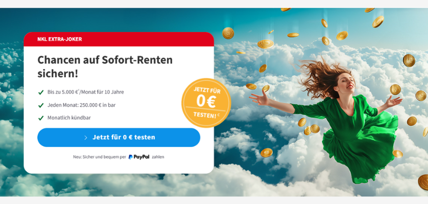 NKL EXTRA-JOKER PLUS für 0€  🤑 Chance auf lebenslange Rente (5.000€/Monat) 💰