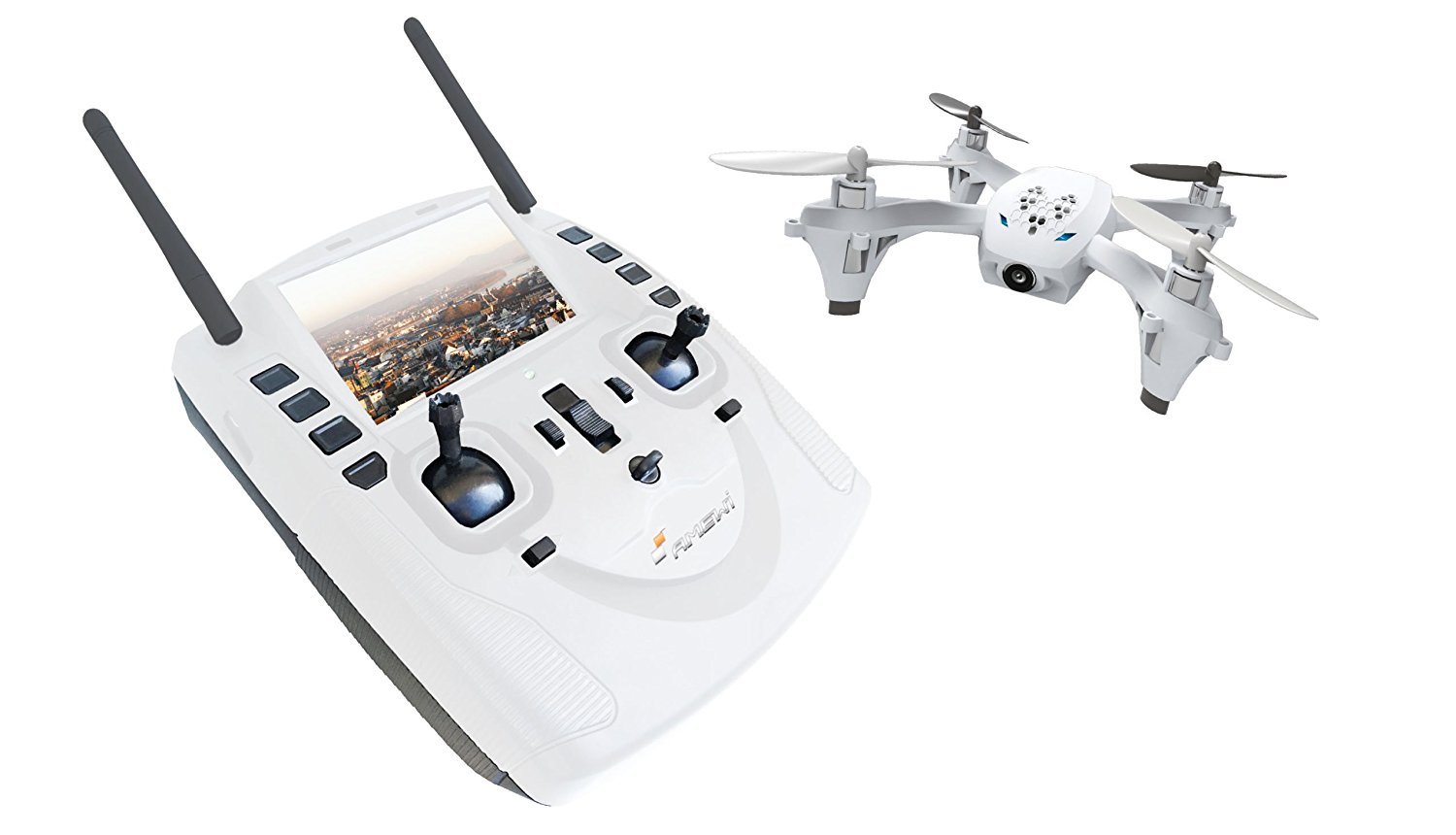 Amewi 25182 - AM X-Four FPV Copter mit integrierte LCD Display, weiß für nur 50,88 EUR inkl. VSK