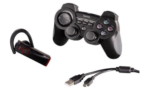 PS3-Controller von Hama mit Bluetooth Headset und Ladekabel ab 17€ - auch am PC nutzbar *UPDATE*