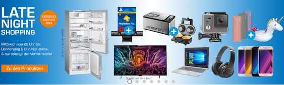 Saturn Late Night Shopping in der Übersicht - z.B. Sony PS Plus Abo 12 Monate + Sony PS4 Kamera für 80€