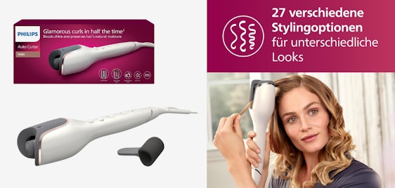 Philips automatischer Lockenstab für 94€ - moistureProtect, 27 Stylingoptionen