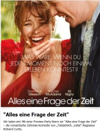 Komplett kostenlos ins Kino zu "Alles eine Frage der Zeit" 