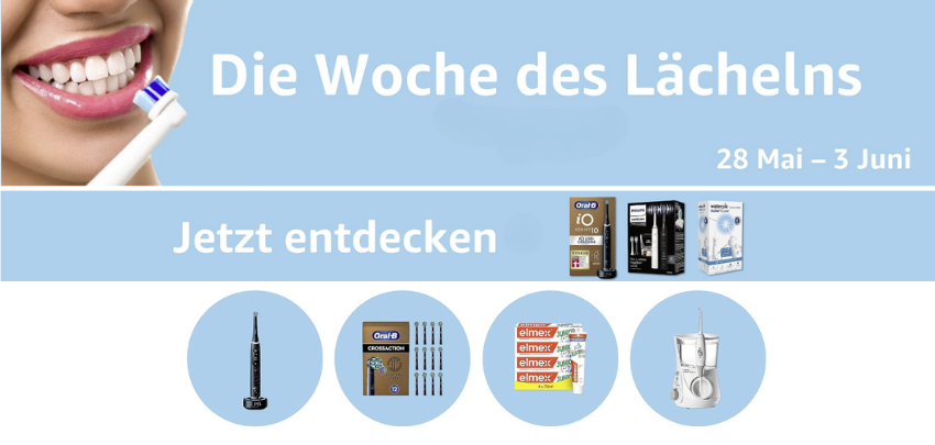 Amazon Aktion 'Die Woche des Lächelns' mit Zahnpasta, Zahnbürsten, Mundduschen &amp; Co - z.B. Colgate Mundspülung Ice Fresh 6x500 ml für 11€