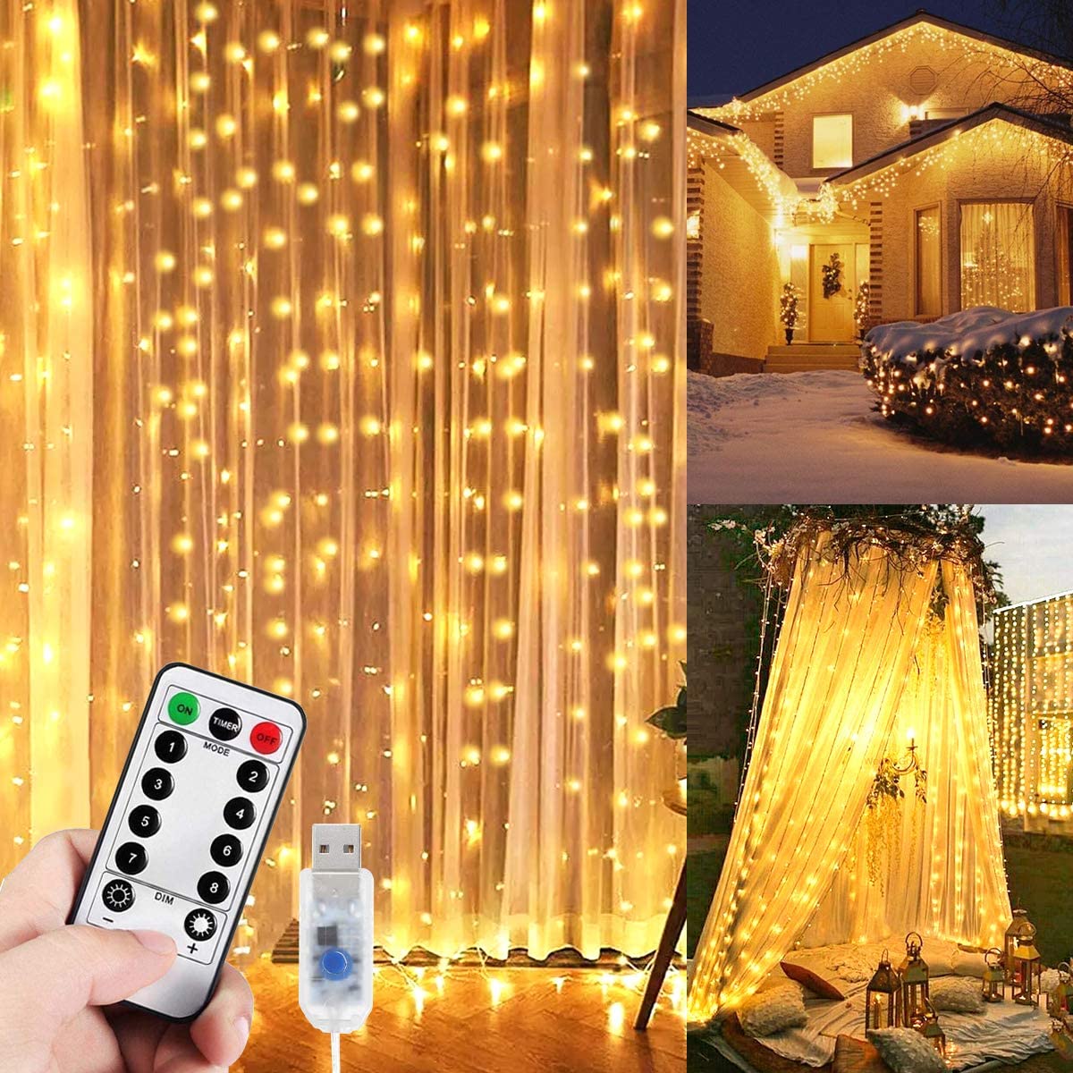 30% off 300 LEDs light curtain decoration