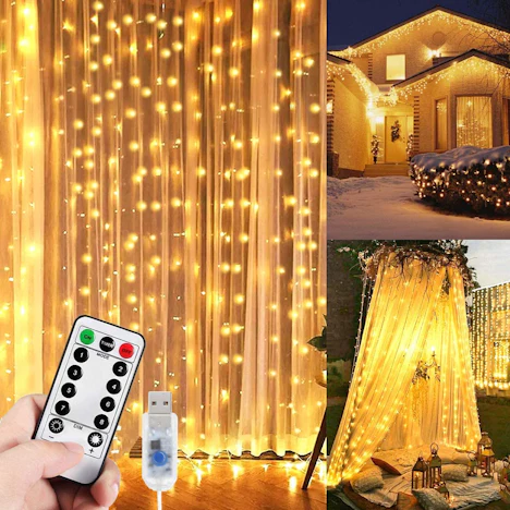 30% off 300 LEDs light curtain decoration