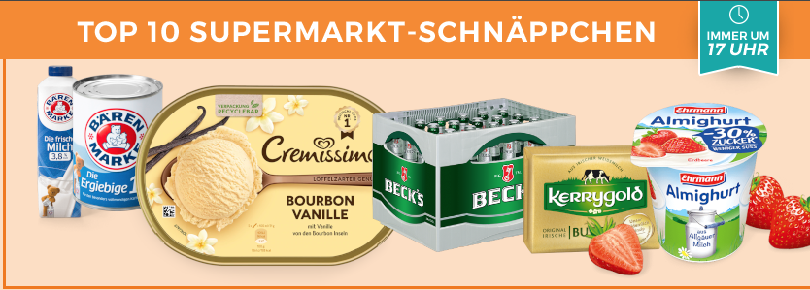 Top 10 Supermarkt-Schnäppchen der KW 30 🛒 - z. B. Bärenmarke Milch 0,88€